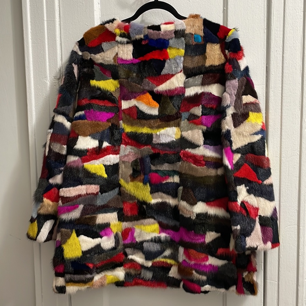 Mink Multicolor Patchwork Leather Jacket. The Fur… - image 2